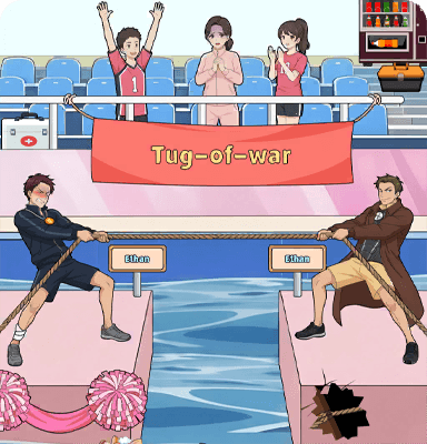 Help Ethan win the tug-of-war