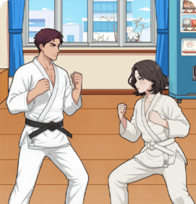 Help Anna and Ethan train in Karate
