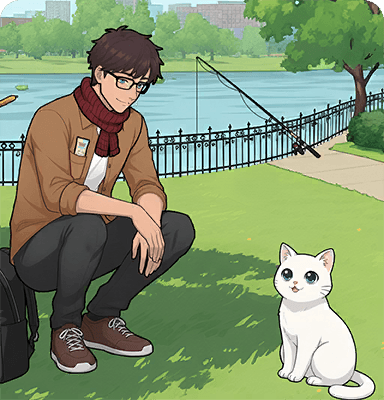 Help Ethan feed the hungry cat
