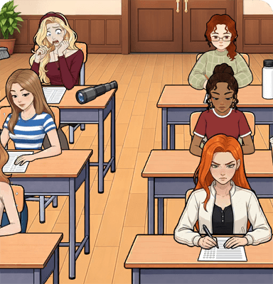 Help Claire peek at Riley’s answers