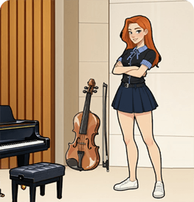 Help Riley complete her talent performance