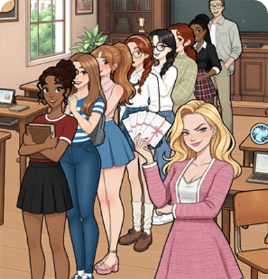 Help the classmates get an invitation from Claire.