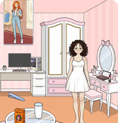 Tricky Story 2 Level 41 Help Maddie get a makeover to look like Riley. solution screenshot