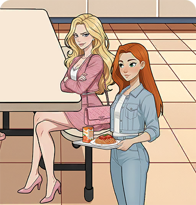 Tricky Story 2 Level 7 Help Claire block Riley from finding a seat solution screenshot